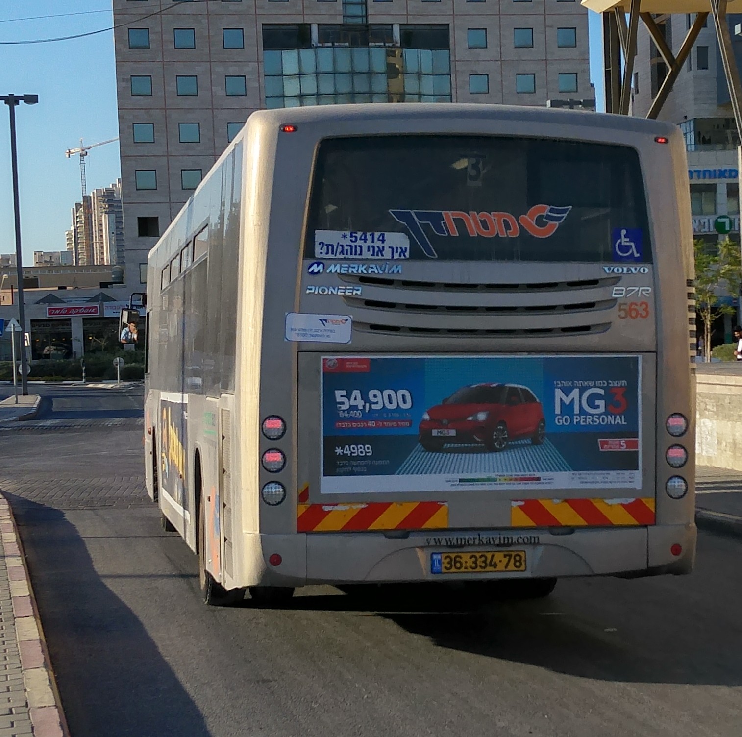 36-334-78, Merkavim Pioneer 3397 Pioneer (Volvo B7RLE 4x2)