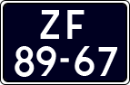 License plate of the Netherlands, Imported oldtimers (motorcycles)