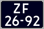 License plate of the Netherlands, Imported oldtimers (motorcycles)