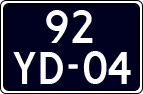 License plate of the Netherlands, Imported oldtimers (motorcycles)