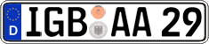 German license plate, Regular plates