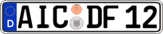 German license plate, Regular plates