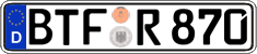 German license plate, Regular plates