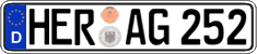 German license plate, Regular plates