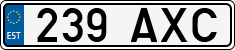 License plate of Estonia, Regular car plates