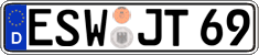 German license plate, Regular plates