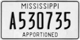 Mississippi, Apportioned