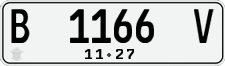 License plate of Indonesia, Regular plates