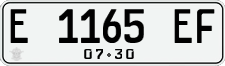 License plate of Indonesia, Regular plates