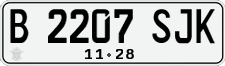License plate of Indonesia, Regular plates