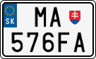 License plate of Slovakia, Motorcycles