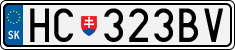 License plate of Slovakia, Cars