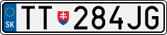 License plate of Slovakia, Cars