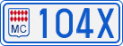 License plate of Monaco, Cars