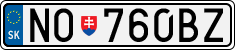 License plate of Slovakia, Cars