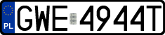 License plates of Poland, Regular car plates