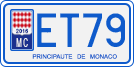 License plate of Monaco, Motorcycles