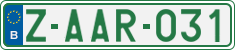 License plate of Belgium, Regular plates (2010)