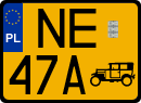 License plates of Poland, Oldtimers