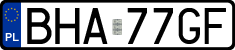 License plates of Poland, Regular car plates