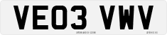 License plate of the United Kingdom, 2001 year system