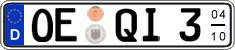 German license plate, Seasonal plates