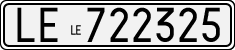 License plate of Italy, Cars (1927 year series)