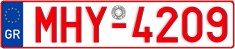 License plate of Greece, Tax-exempt vehicles