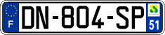 French license plate, SIV (ordinary)