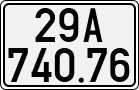 License plate of Vietnam, Cars
