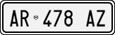 License plate of Italy, Cars (1994 year series)