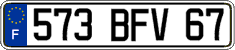 French license plate, FNI
