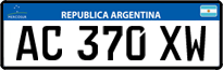 License plate of Argentina, Cars (Mercosur, AB 123 CD)