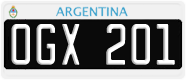 License plate of Argentina, Cars (1995, ABC 123)