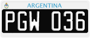 License plate of Argentina, Cars (1995, ABC 123)