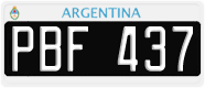 License plate of Argentina, Cars (1995, ABC 123)