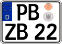 German license plate, Regular plates