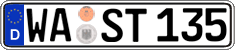 German license plate, Regular plates