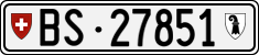 License plate of Switzerland, Cars