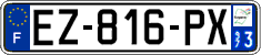 French license plate, SIV (ordinary)