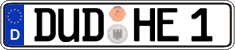 German license plate, Regular plates