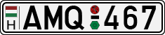 license plates of Hungary, Cars (1990)