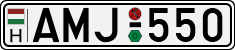 license plates of Hungary, Cars (1990)