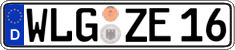 German license plate, Regular plates