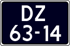 License plate of the Netherlands, Imported oldtimers (cars)