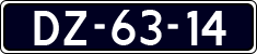 License plate of the Netherlands, Imported oldtimers (cars)
