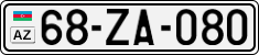 License plate of Azerbaijan, Cars