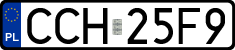 License plates of Poland, Regular car plates