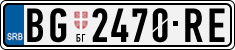 License plate of Serbia, Cars