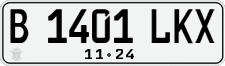 License plate of Indonesia, Regular plates